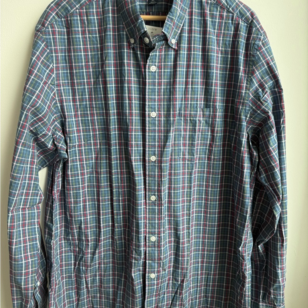 NWT JCrew Men’s Classic Plaid Button-down size XL